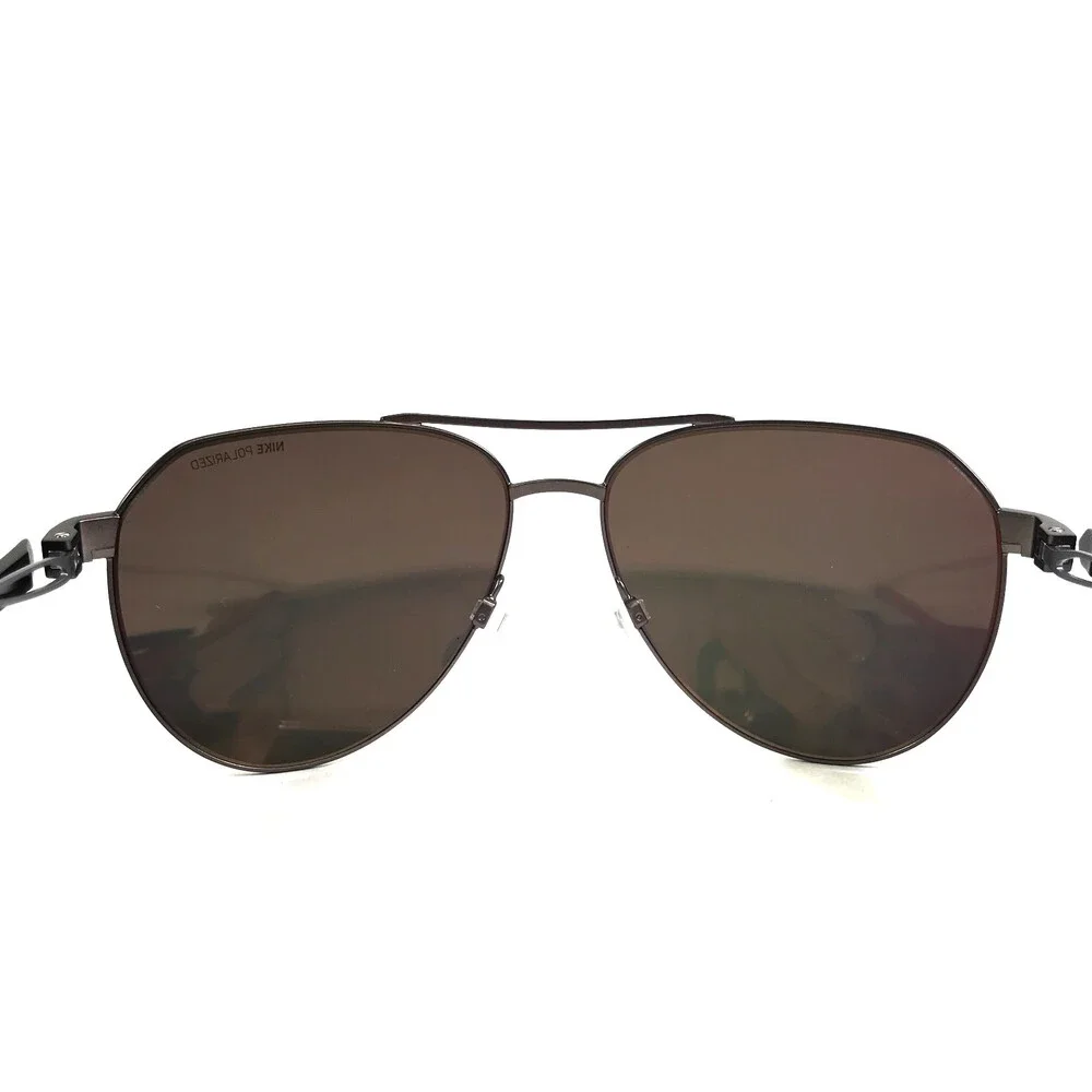 Nike Sunglasses CLUB NINE P DQ0922 933 Black Gray with Yellow Polarized Lenses